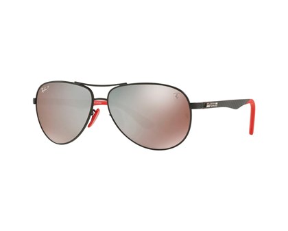 Óculos de Sol Ray Ban Ferrari Polarizado Fibra de Carbono RB8313M F002H2-61