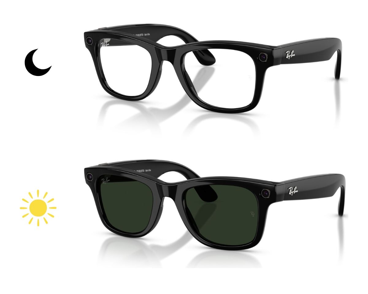 Óculos de Sol Ray Ban Meta Wearable Wayfarer Transitions RW4012